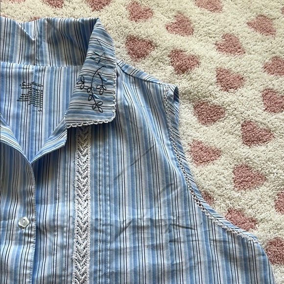 Secret Treasures Blue Striped Pajama Set - Picture 7 of 13